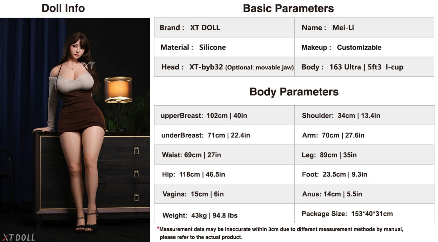 XTDOLL - Mei Li (byb-32) - 163cm Ultra - I cup