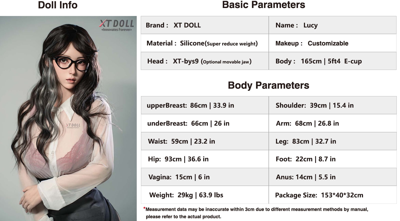 XTDOLL - Lucy (bys9) - 165cm - E cup