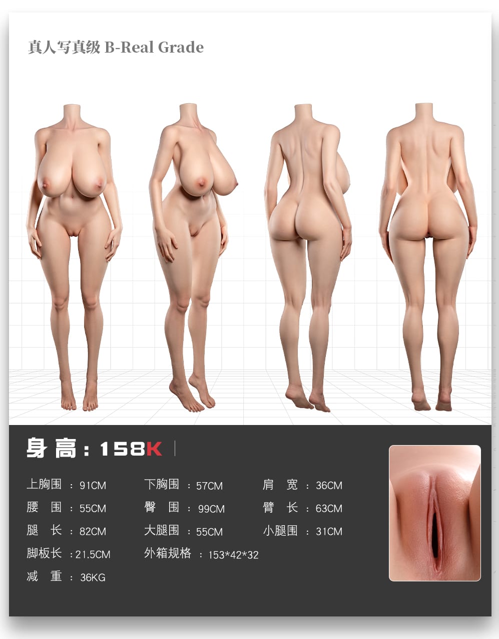 158cm Kcup （皮紋板）