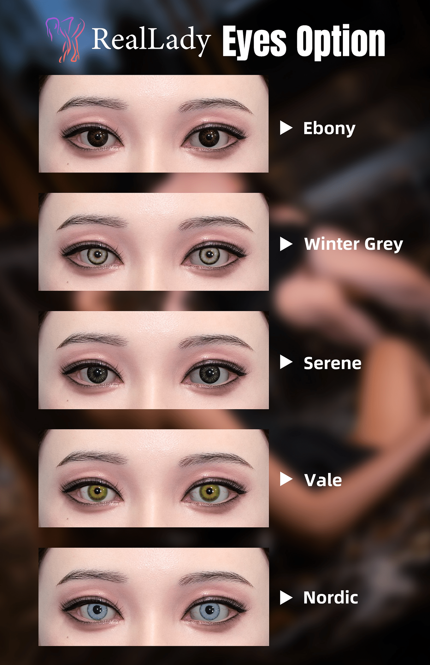 Real lady eyeball