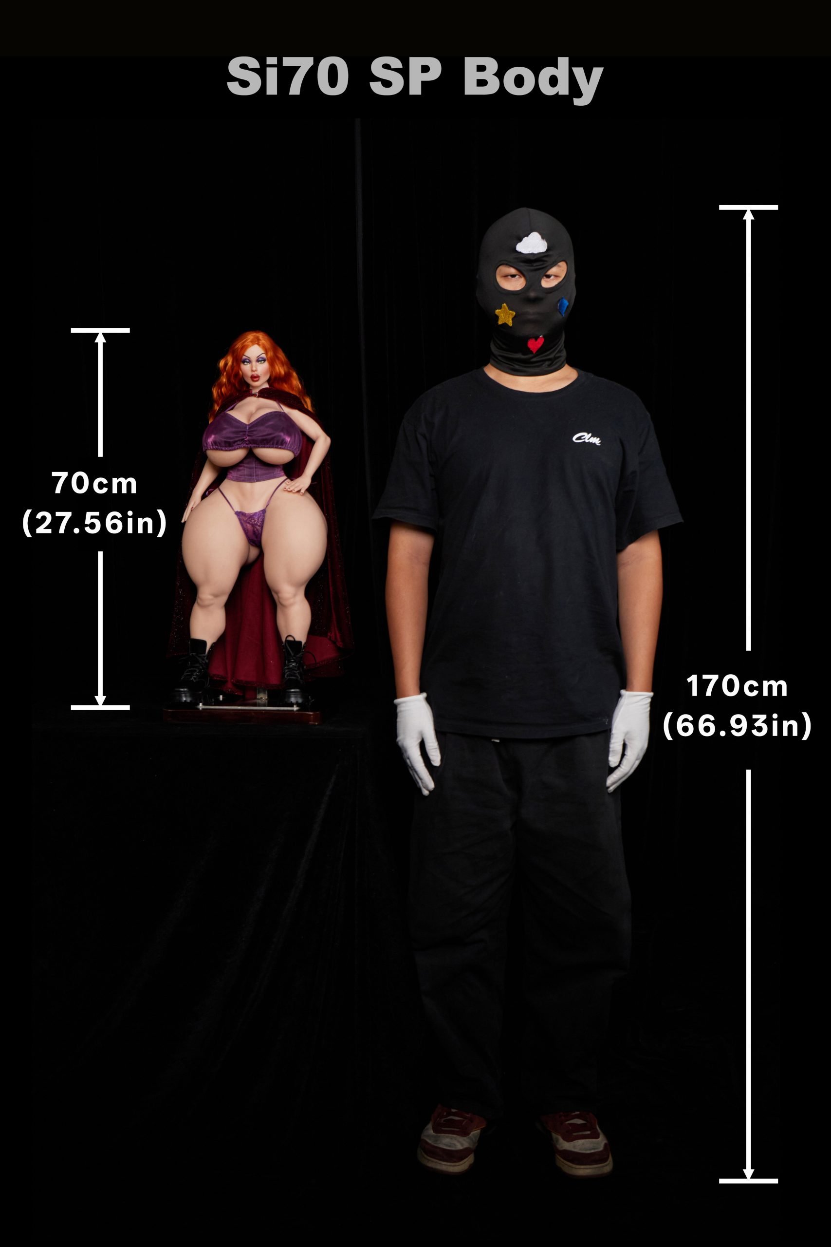 Jessica Rabbit 可插公仔 Diana 70cm 尺寸展示圖 1