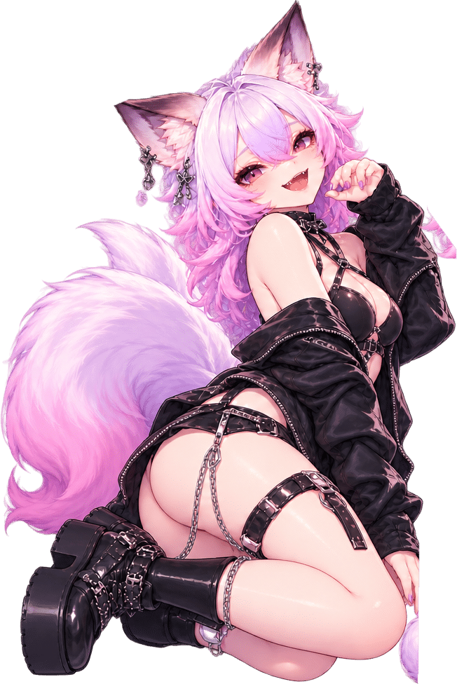 狐狸娘主題二次元角色插畫，非商品官方設定