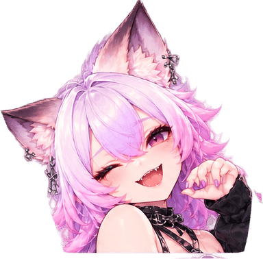 狐狸娘眨眼表情插畫